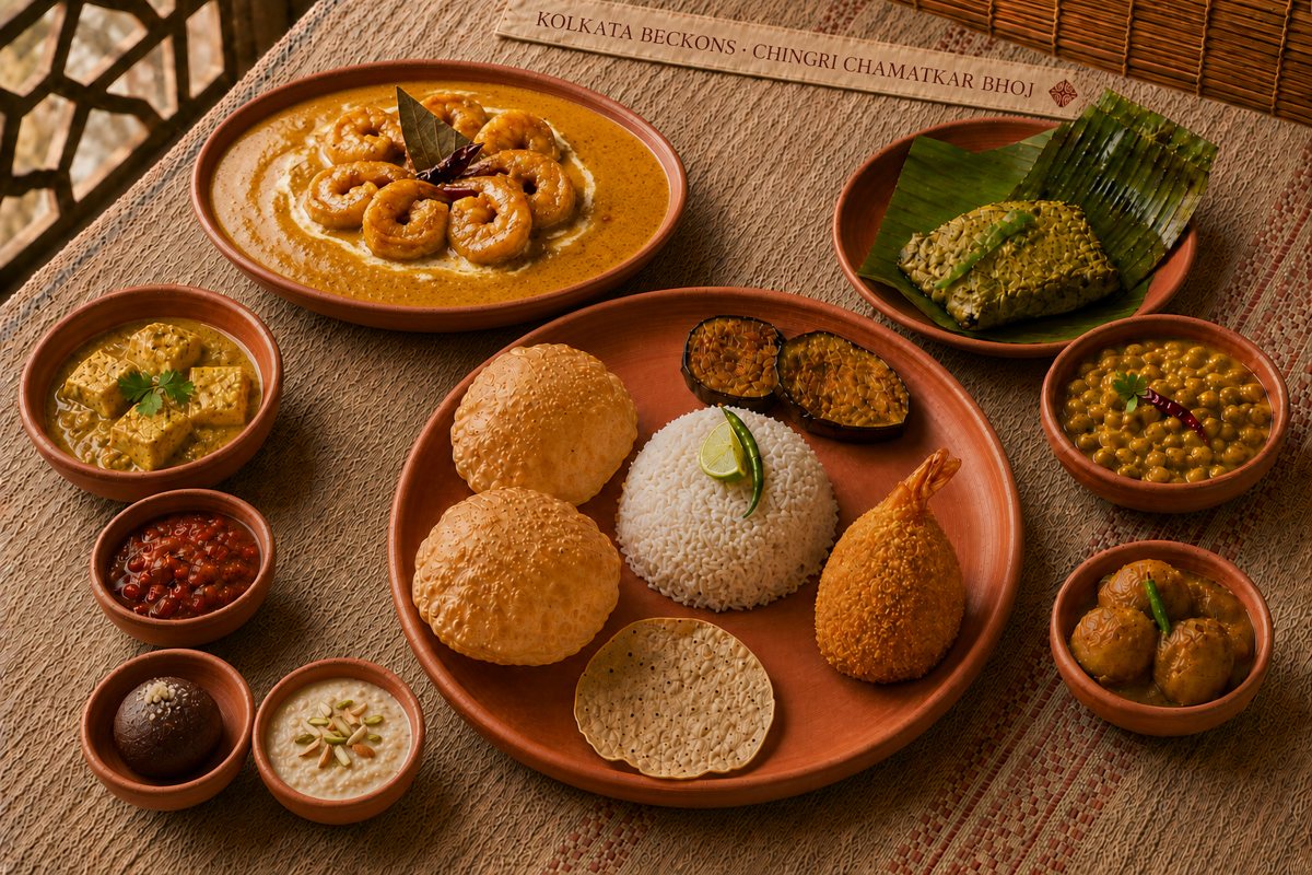 Chingri Chamatkar Bengali prawn feast